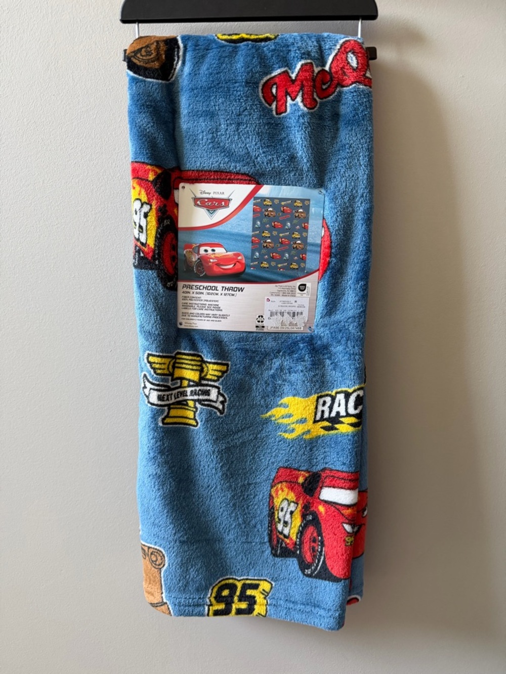 Disney Cars Blanket NEW Plush Preschool Throw Pixar Toddler Nap Back to School